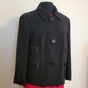 Michael Kors Button Black Zipper Blazer size Large